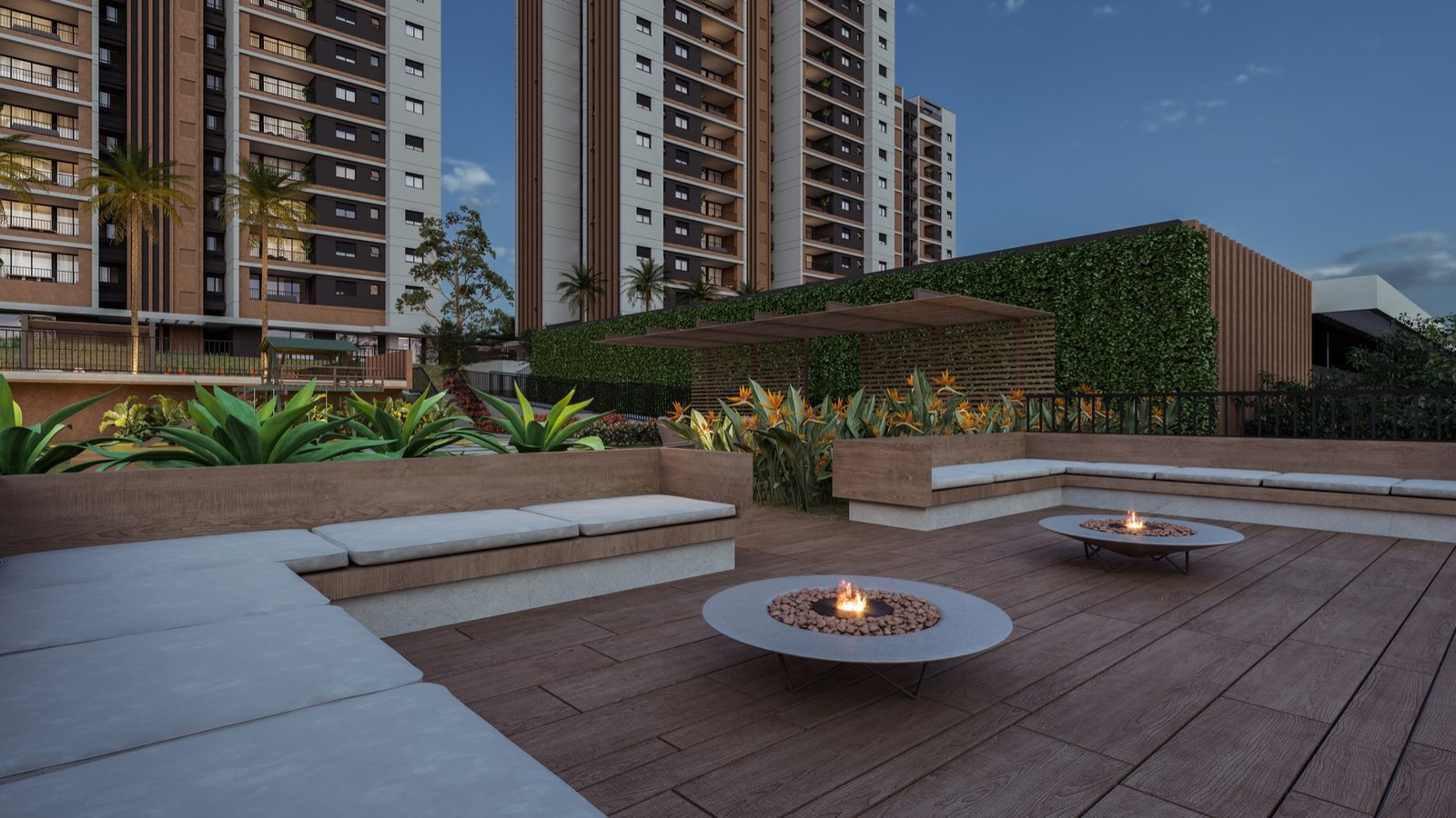 Lounge com lareira